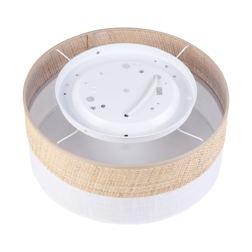 Ceiling light SIRJA DOUBLE BOHO 2xE14/15W/230V Ø 35 cm beige/white