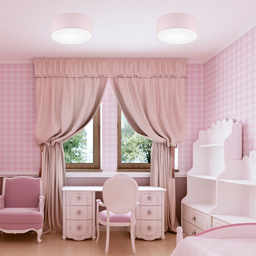 Ceiling light SIRJA PASTEL 1xE27/60W/230V d. 35 cm pink