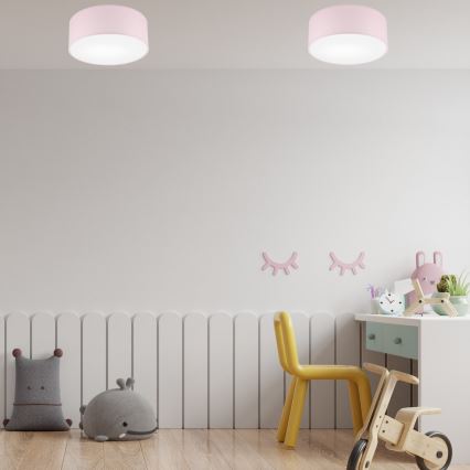 Ceiling light SIRJA PASTEL 1xE27/60W/230V d. 35 cm pink