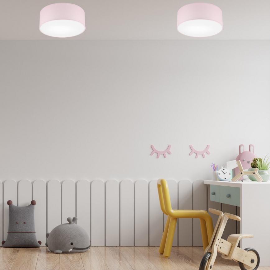 Ceiling light SIRJA PASTEL 1xE27/60W/230V d. 35 cm pink
