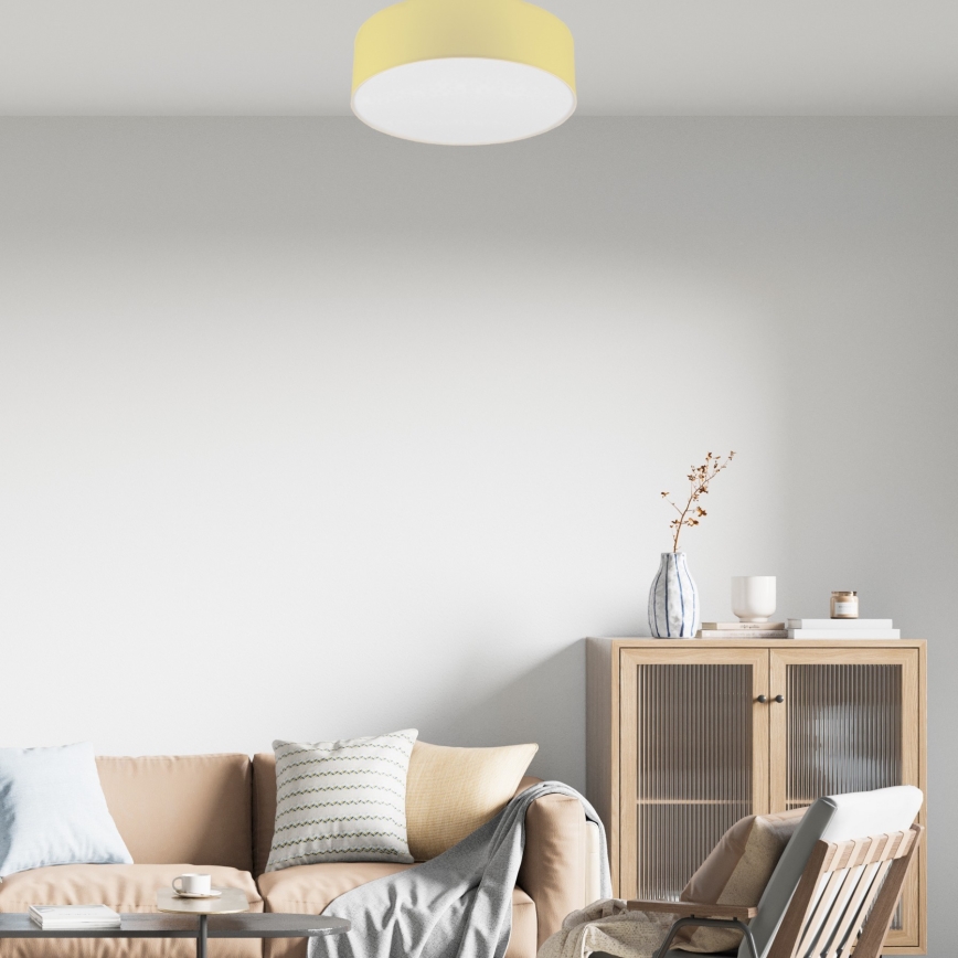 Ceiling light SIRJA PASTEL 2xE27/15W/230V Ø 45 cm yellow