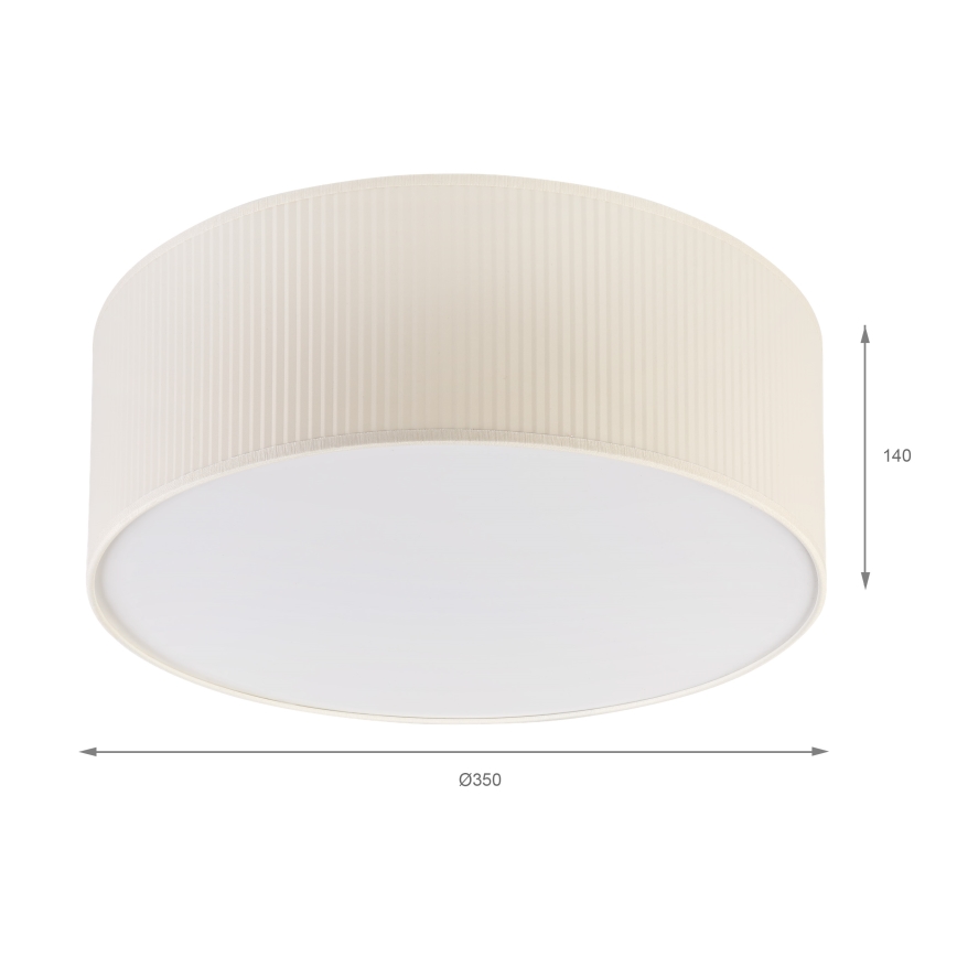 Ceiling light SIRJA PLISADO 2xE27/15W/230V, Ø 35 cm, cream