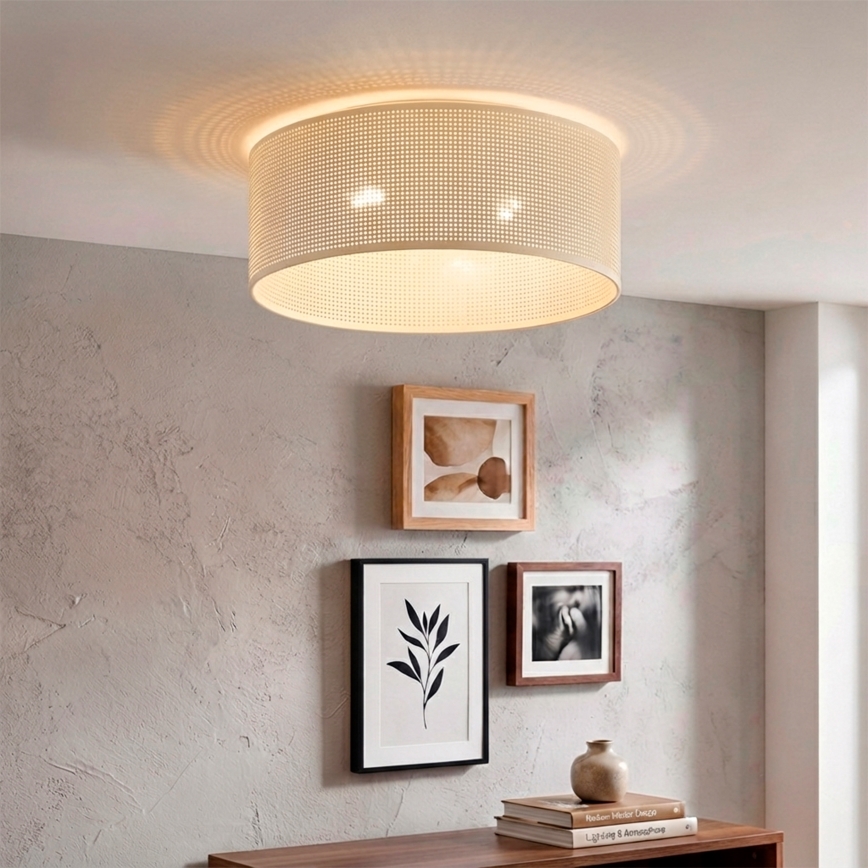 Ceiling light SIRJA PLISADO 2xE27/15W/230V Ø 35 cm cream