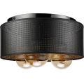 Ceiling light SIRJA PLISADO 3xE27/15W/230V dia. 35 cm black/gold