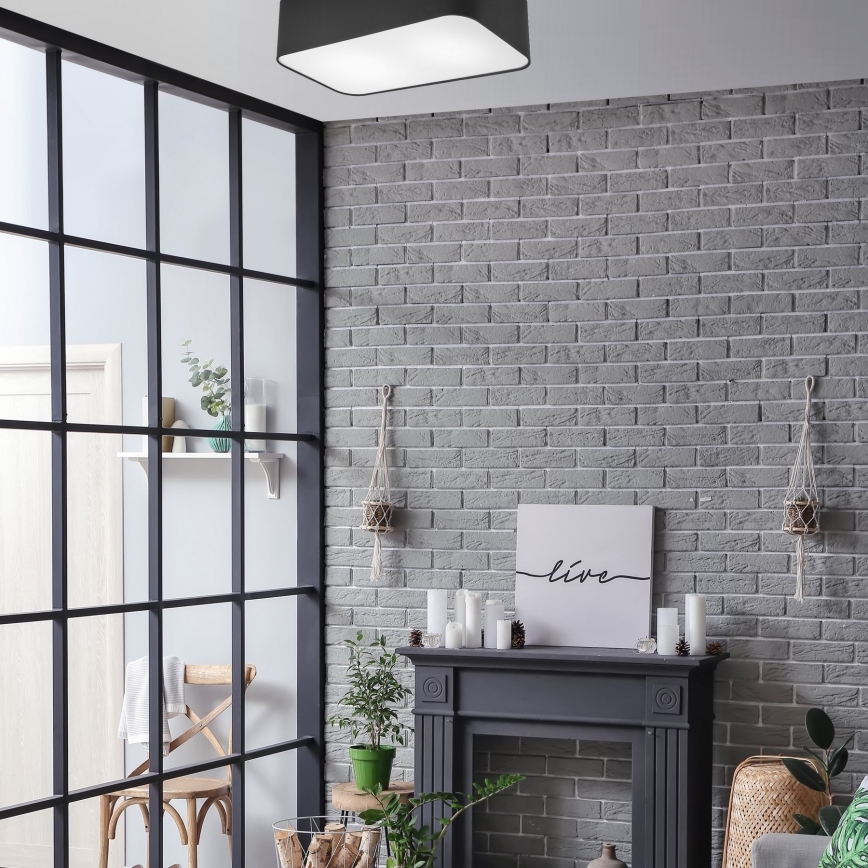 Ceiling light SIRJA SQUARE 2xE27/15W/230V black
