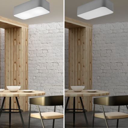 Ceiling light SIRJA SQUARE 2xE27/15W/230V grey