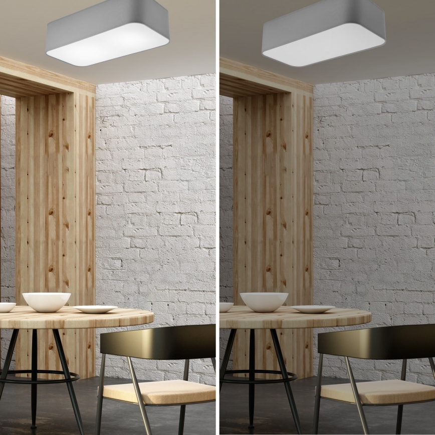 Ceiling light SIRJA SQUARE 2xE27/15W/230V grey