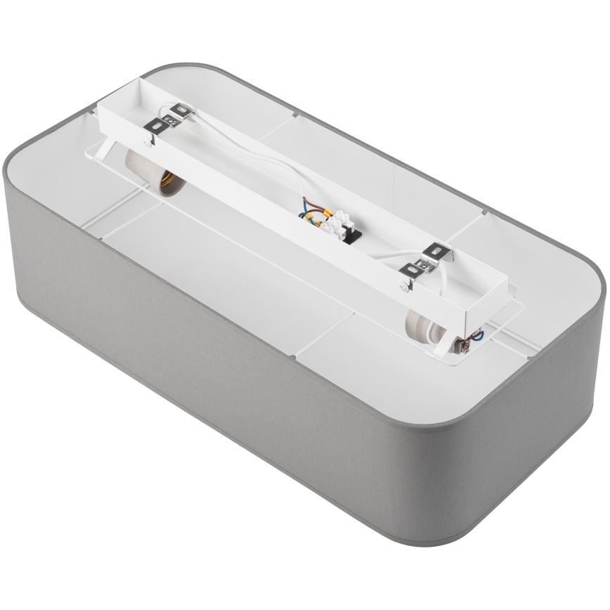 Ceiling light SIRJA SQUARE 2xE27/15W/230V grey