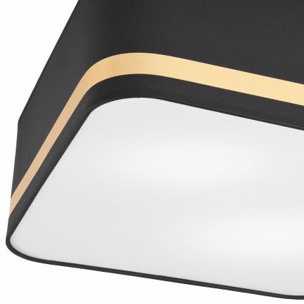 Ceiling light SIRJA SQUARE 2xE27/60W/230V 35x35 cm black