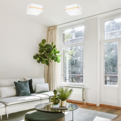 Ceiling light SIRJA SQUARE 2xE27/60W/230V 35x35 cm white