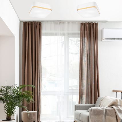 Ceiling light SIRJA SQUARE 2xE27/60W/230V 35x35 cm white