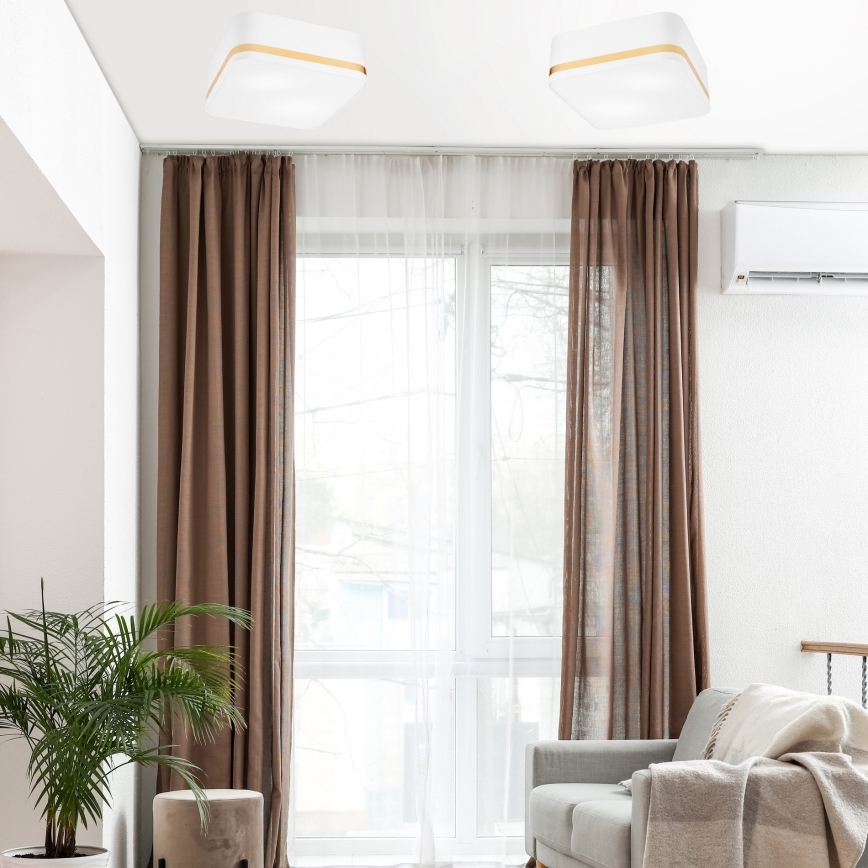 Ceiling light SIRJA SQUARE 2xE27/60W/230V 35x35 cm white
