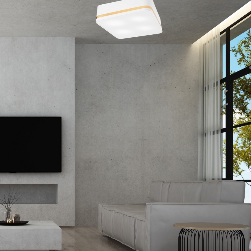 Ceiling light SIRJA SQUARE 4xE27/60W/230V 45x45 cm white