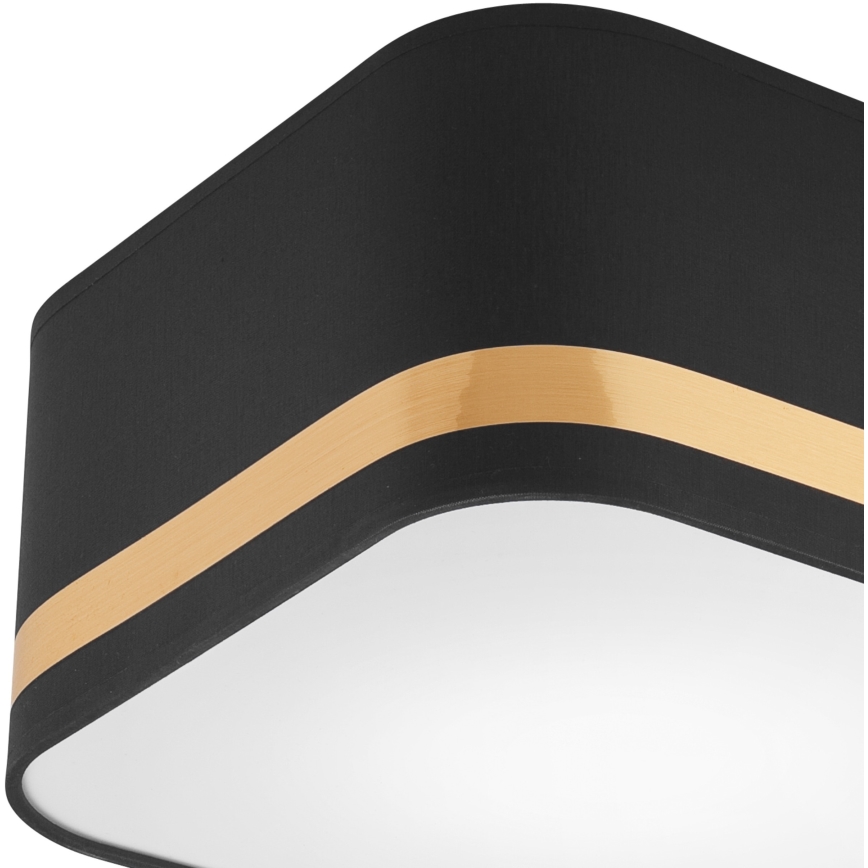 Ceiling light SIRJA SQUARE STRIPE 2xE27/15W/230V black/gold