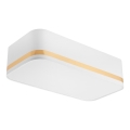 Ceiling light SIRJA SQUARE STRIPE 2xE27/15W/230V white/gold
