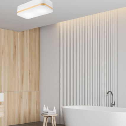 Ceiling light SIRJA SQUARE STRIPE 2xE27/15W/230V white/gold