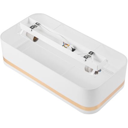 Ceiling light SIRJA SQUARE STRIPE 2xE27/15W/230V white/gold