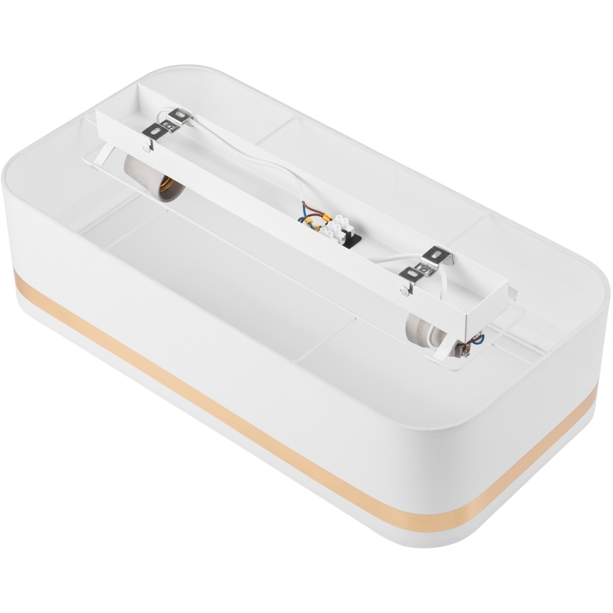 Ceiling light SIRJA SQUARE STRIPE 2xE27/15W/230V white/gold