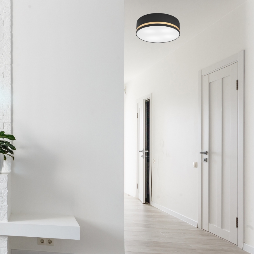 Ceiling light SIRJA STRIPE 4xE27/15W/230V d. 45 cm black