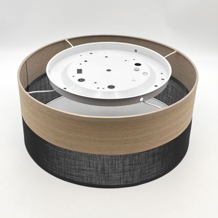 Ceiling light SIRJA WOOD 1xE27/15W/230V d. 35 cm black/oak