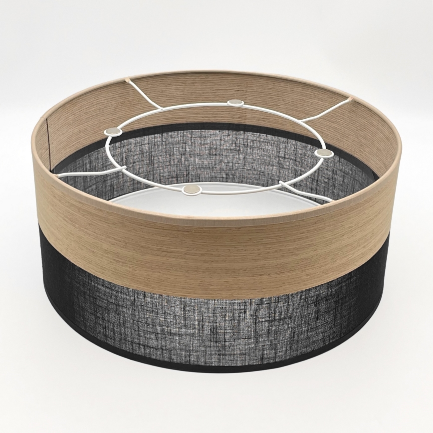 Ceiling light SIRJA WOOD 1xE27/15W/230V d. 35 cm black/oak