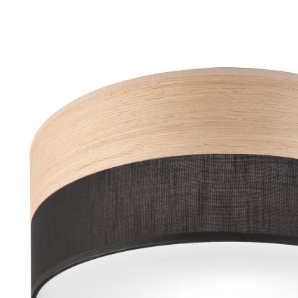 Ceiling light SIRJA WOOD 1xE27/15W/230V d. 35 cm black/oak