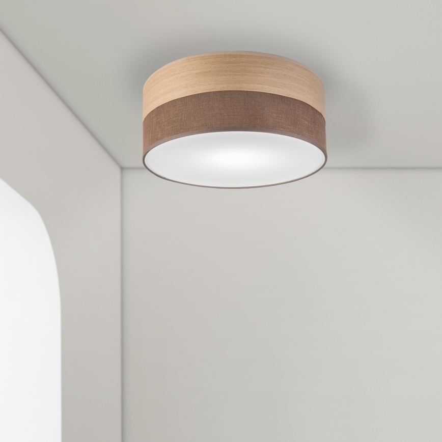 Ceiling light SIRJA WOOD 1xE27/15W/230V d. 35 cm brown/oak