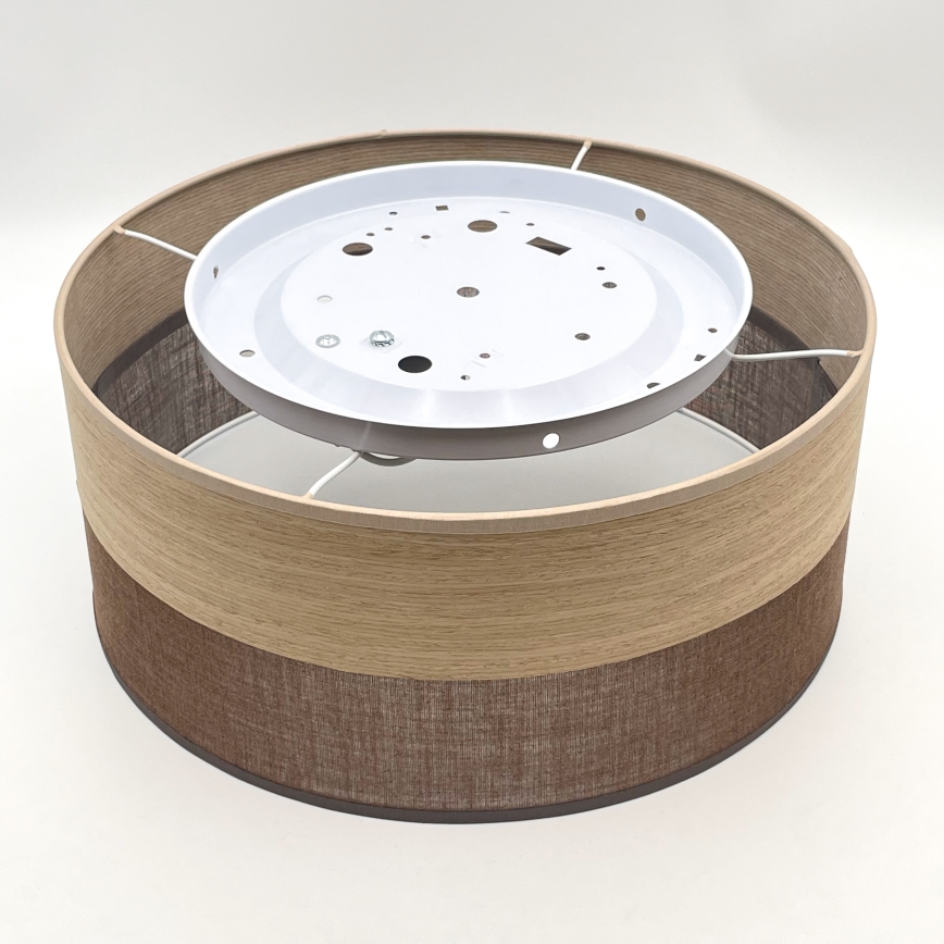 Ceiling light SIRJA WOOD 1xE27/15W/230V d. 35 cm brown/oak