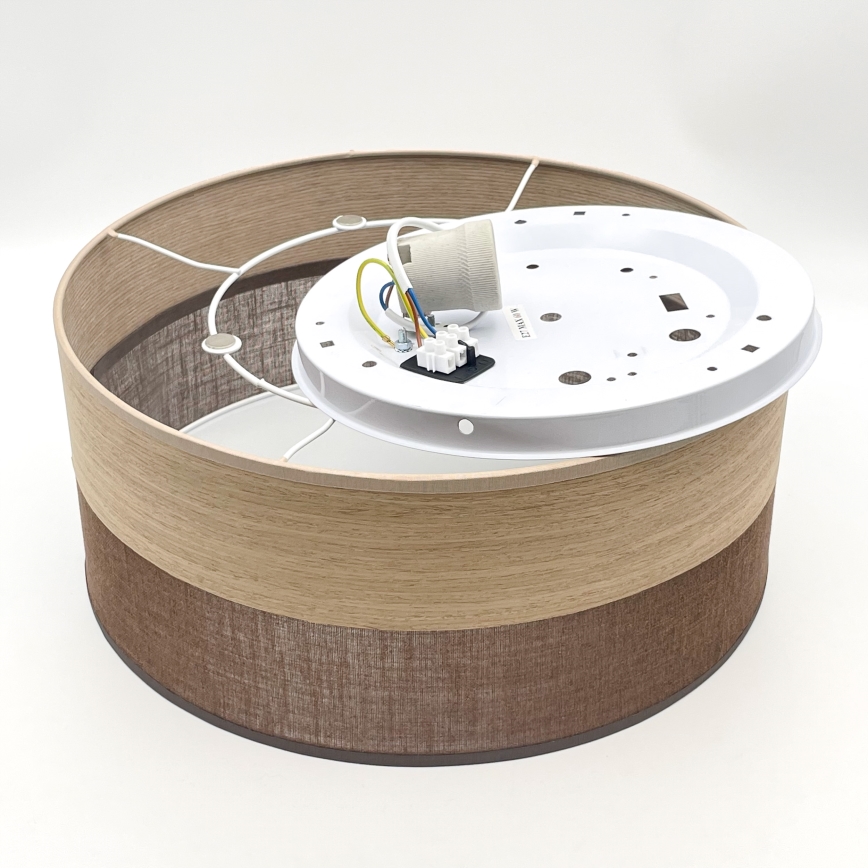 Ceiling light SIRJA WOOD 1xE27/15W/230V d. 35 cm brown/oak