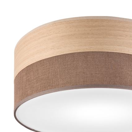 Ceiling light SIRJA WOOD 1xE27/15W/230V d. 35 cm brown/oak