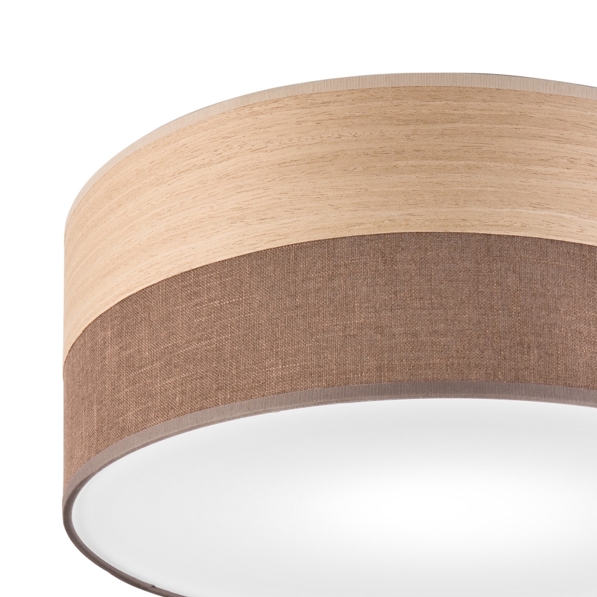 Ceiling light SIRJA WOOD 1xE27/15W/230V d. 35 cm brown/oak