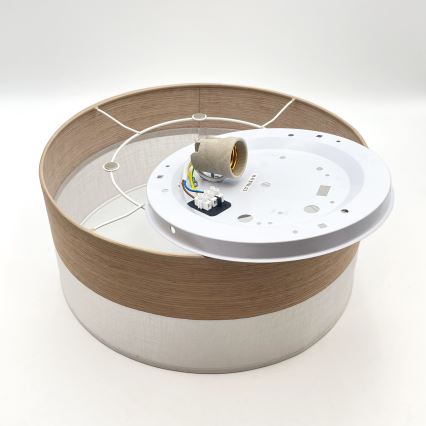 Ceiling light SIRJA WOOD 1xE27/15W/230V d. 35 cm white/oak