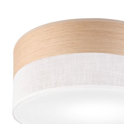 Ceiling light SIRJA WOOD 1xE27/15W/230V d. 35 cm white/oak