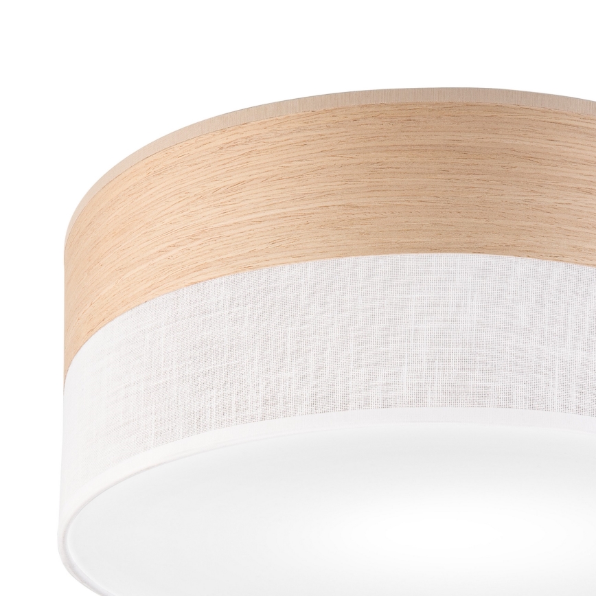 Ceiling light SIRJA WOOD 1xE27/15W/230V d. 35 cm white/oak