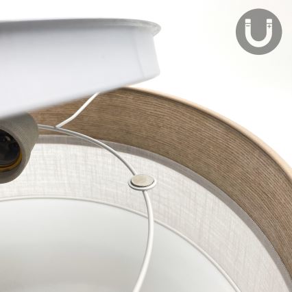 Ceiling light SIRJA WOOD 1xE27/15W/230V d. 35 cm white/oak