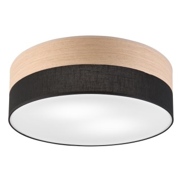 Ceiling light SIRJA WOOD 2xE27/15W/230V d. 45 cm black/oak