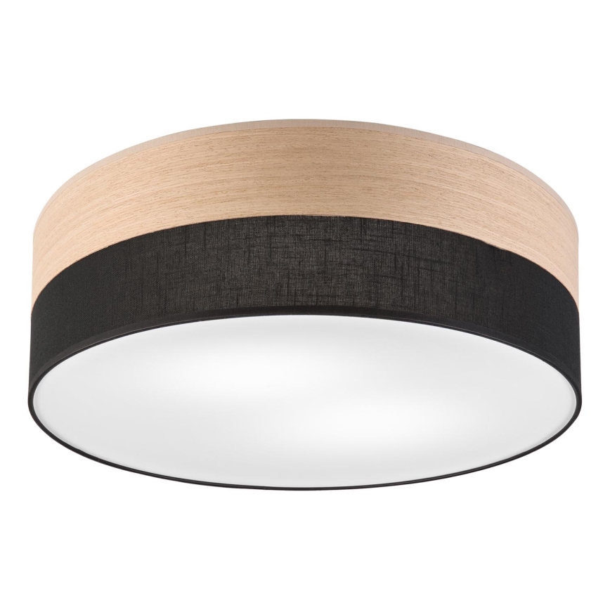 Ceiling light SIRJA WOOD 2xE27/15W/230V d. 45 cm black/oak