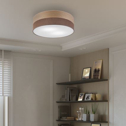 Ceiling light SIRJA WOOD 2xE27/15W/230V d. 45 cm brown/oak