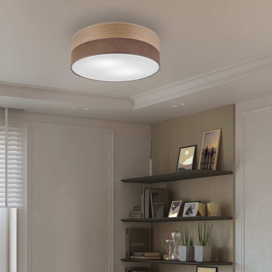 Ceiling light SIRJA WOOD 2xE27/15W/230V d. 45 cm brown/oak