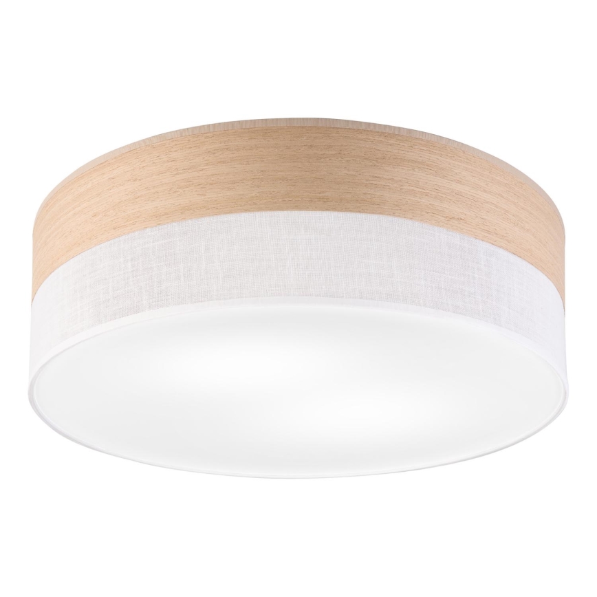 Ceiling light SIRJA WOOD 2xE27/15W/230V d. 45 cm white/oak
