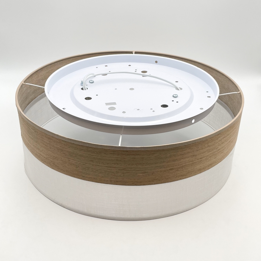 Ceiling light SIRJA WOOD 2xE27/15W/230V d. 45 cm white/oak