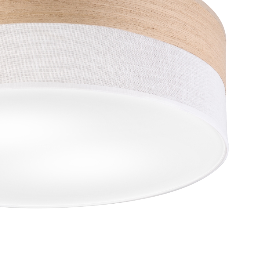Ceiling light SIRJA WOOD 2xE27/15W/230V d. 45 cm white/oak