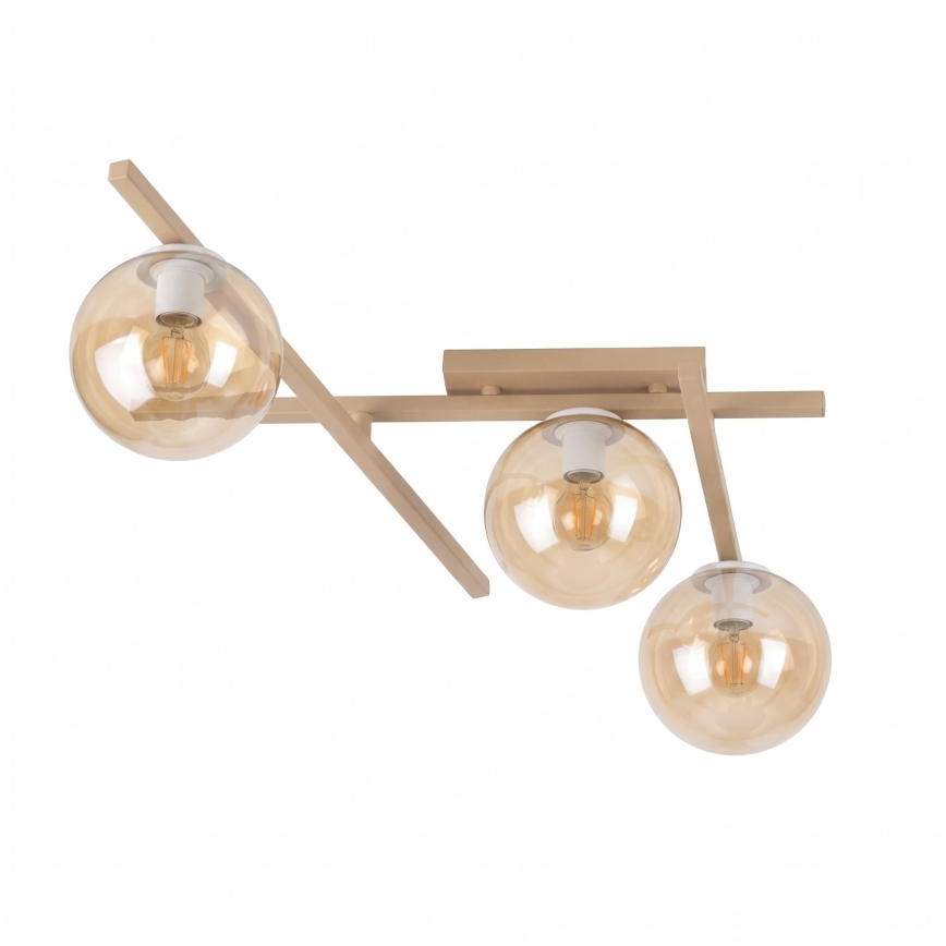 Ceiling light SMART 3xE14/10W/230V beige/smoked beige
