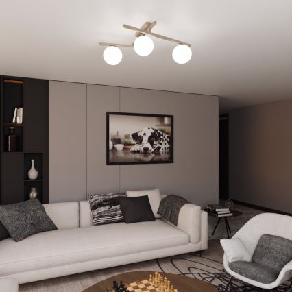 Ceiling light SMART 3xE14/10W/230V beige/white