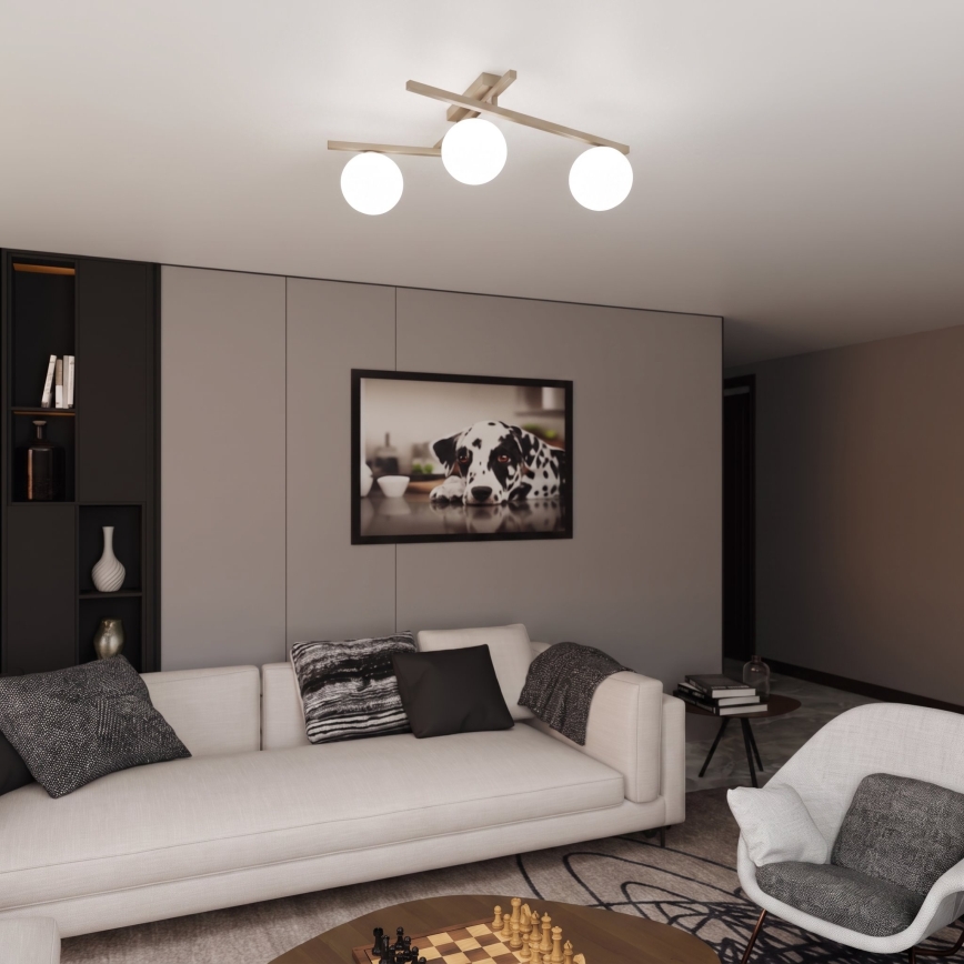 Ceiling light SMART 3xE14/10W/230V beige/white