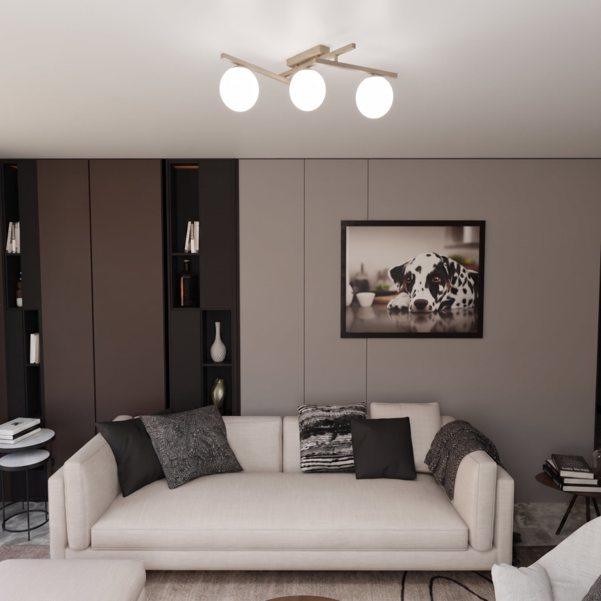 Ceiling light SMART 3xE14/10W/230V beige/white