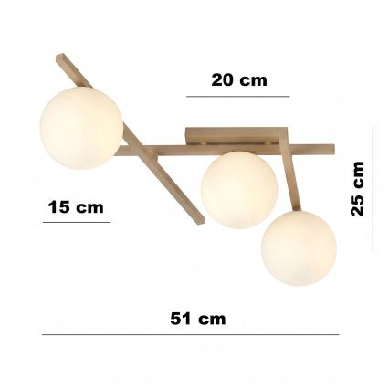 Ceiling light SMART 3xE14/10W/230V beige/white