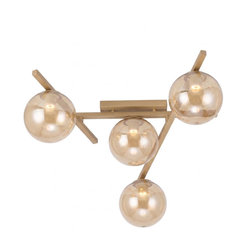 Ceiling light SMART 4xE14/10W/230V beige/smoked beige