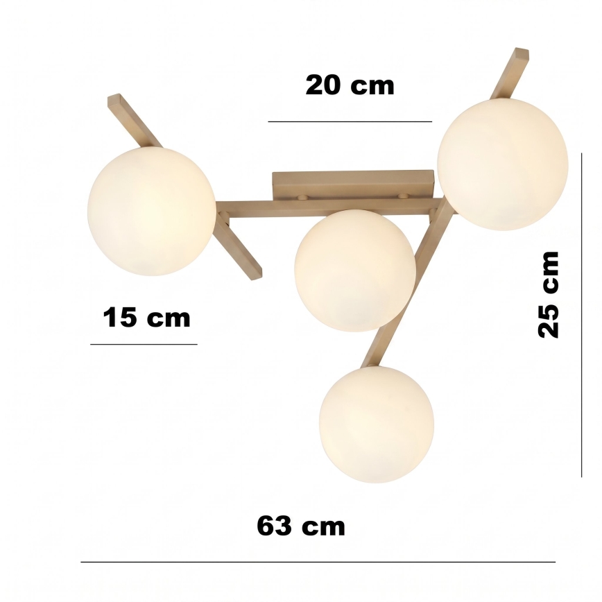 Ceiling light SMART 4xE14/10W/230V beige/white