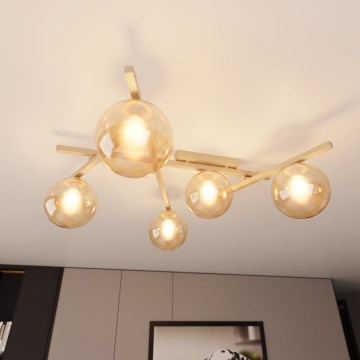 Ceiling light SMART 5xE14/10W/230V beige/smoky beige
